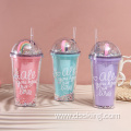 Rainbow Bubble reusable plastic cup